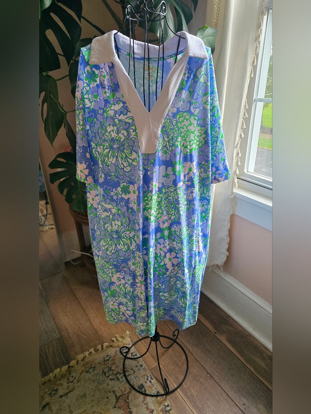 ​✨ Lilly Pulitzer UPF 50+ Ansley Polo Dress | Multi Pop Up Peony | Size XL ✨EUC
